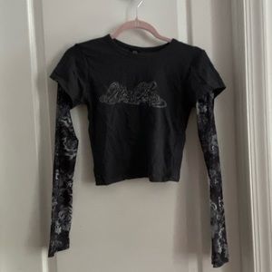 Urban outfitters tattoo sleeve layered top
